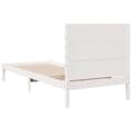 Miniatyrbilde 7 av 10: vidaXL Ekstra lang sengeramme uten madrass hvit 100x210 cm heltre