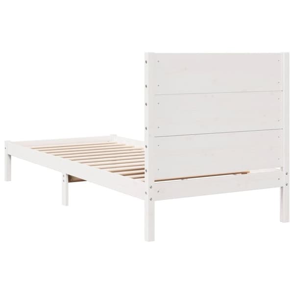 vidaXL Ekstra lang sengeramme uten madrass hvit 100x210 cm heltre