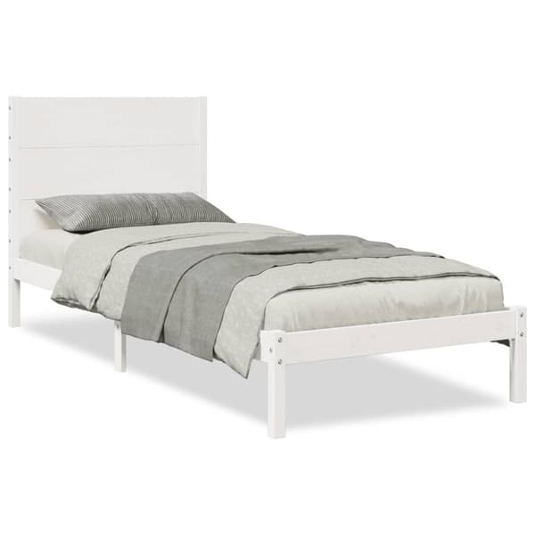 vidaXL Ekstra lang sengeramme uten madrass hvit 100x210 cm heltre