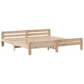 Miniatyrbilde 6 av 11: vidaXL Sengeramme med madrass 200x200 cm heltre furu