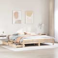 Miniatyrbilde 2 av 11: vidaXL Sengeramme med madrass 200x200 cm heltre furu