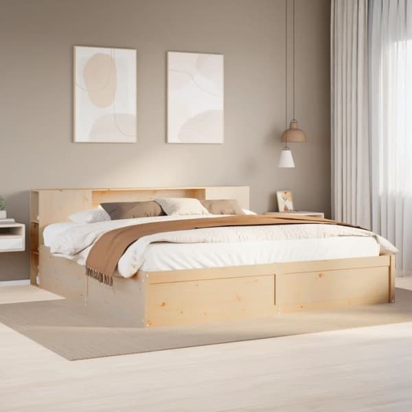 vidaXL sengeramme uden madras 180x200 cm massivt fyrretræ