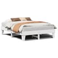 Miniatyrbilde 3 av 10: vidaXL Sengeramme uten madrass hvit 160x200 cm heltre furu