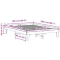Miniatyrbilde 10 av 10: vidaXL Sengeramme uten madrass hvit 160x200 cm heltre furu
