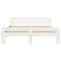 Miniatyrbilde 5 av 10: vidaXL Sengeramme uten madrass hvit 150x200 cm heltre furu