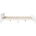 Miniatyrbilde 6 av 10: vidaXL Sengeramme uten madrass hvit 150x200 cm heltre furu