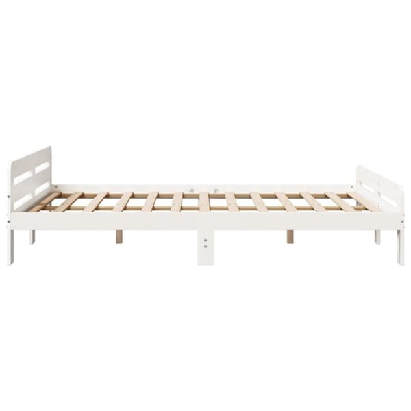 vidaXL Sengeramme uten madrass hvit 150x200 cm heltre furu