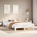 Miniatyrbilde 2 av 10: vidaXL Sengeramme uten madrass hvit 150x200 cm heltre furu