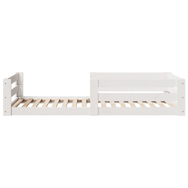 vidaXL sengeramme uden madras 70x140 cm massivt fyrretræ hvid