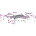 Miniatyrbillede 10 af 10: vidaXL sengeramme uden madras 200x200 cm massivt fyrretræ hvid