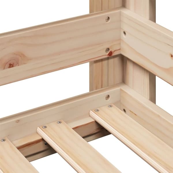 vidaXL Sengeramme uten madrass 75x190 cm heltre furu