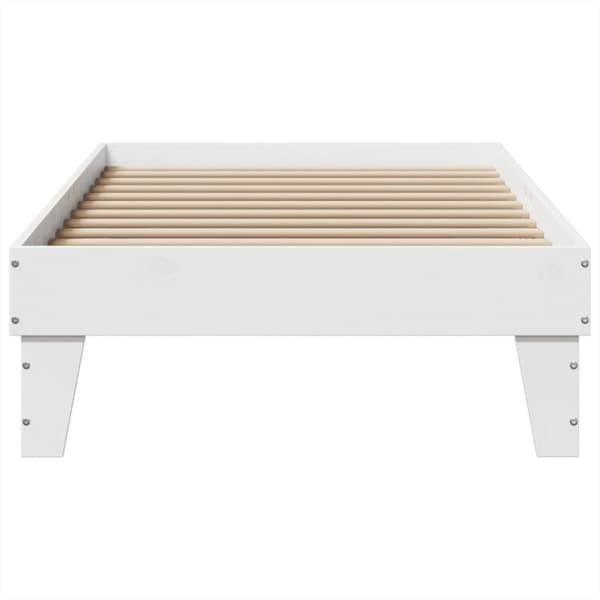 vidaXL Sengeramme uten madrass hvit 90x200 cm heltre furu