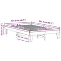 Miniatyrbilde 10 av 10: vidaXL Sengeramme uten madrass 120x200 cm heltre furu