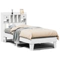 Miniatyrbilde 3 av 11: vidaXL Sengeramme uten madrass hvit 75x190 cm heltre furu