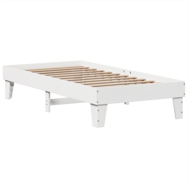 vidaXL Sengeramme uten madrass hvit 75x190 cm heltre furu