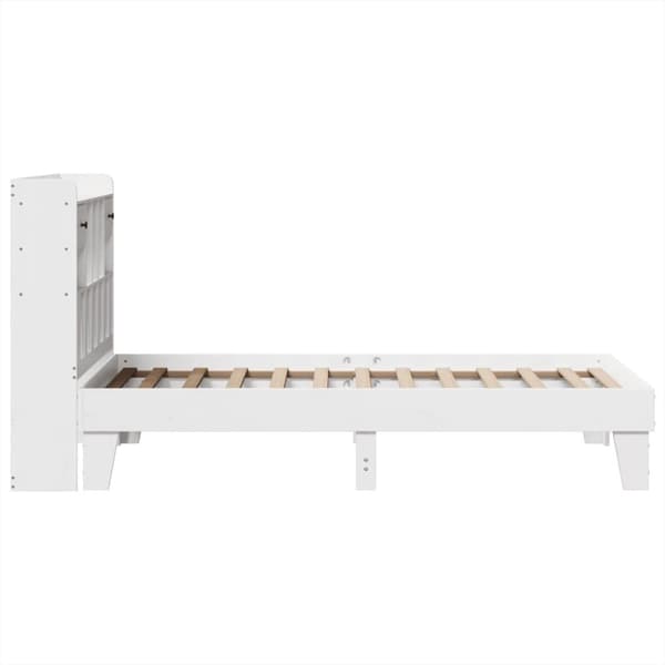 vidaXL Sengeramme uten madrass hvit 75x190 cm heltre furu