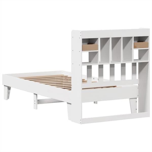 vidaXL Sengeramme uten madrass hvit 75x190 cm heltre furu