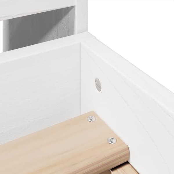 vidaXL Sengeramme uten madrass hvit 75x190 cm heltre furu