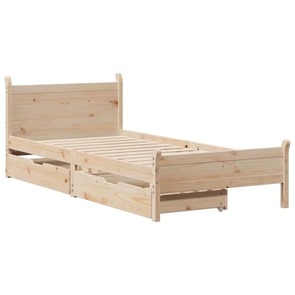 vidaXL sengeramme uden madras 100x200 cm massivt fyrretræ