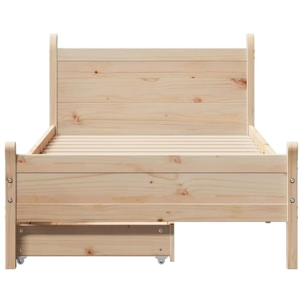 vidaXL sengeramme uden madras 100x200 cm massivt fyrretræ