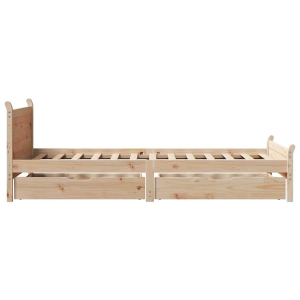 vidaXL sengeramme uden madras 100x200 cm massivt fyrretræ