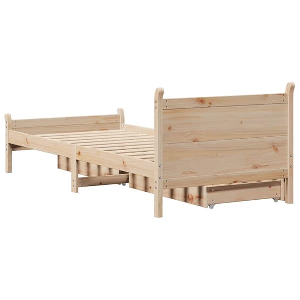 vidaXL sengeramme uden madras 100x200 cm massivt fyrretræ