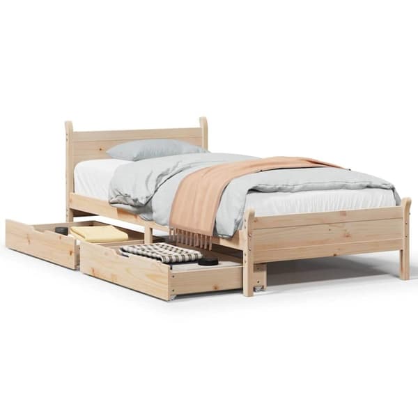 vidaXL sengeramme uden madras 100x200 cm massivt fyrretræ