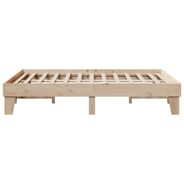 vidaXL Sängynrunko ilman patjaa 140x190 cm täysi mänty