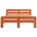 Miniatyrbilde 5 av 10: vidaXL Sengeramme uten madrass brun 135x190 cm heltre furu