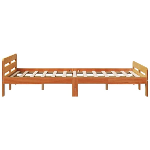 vidaXL Sengeramme uten madrass brun 135x190 cm heltre furu