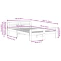 Miniatyrbilde 10 av 10: vidaXL Sengeramme uten madrass brun 135x190 cm heltre furu
