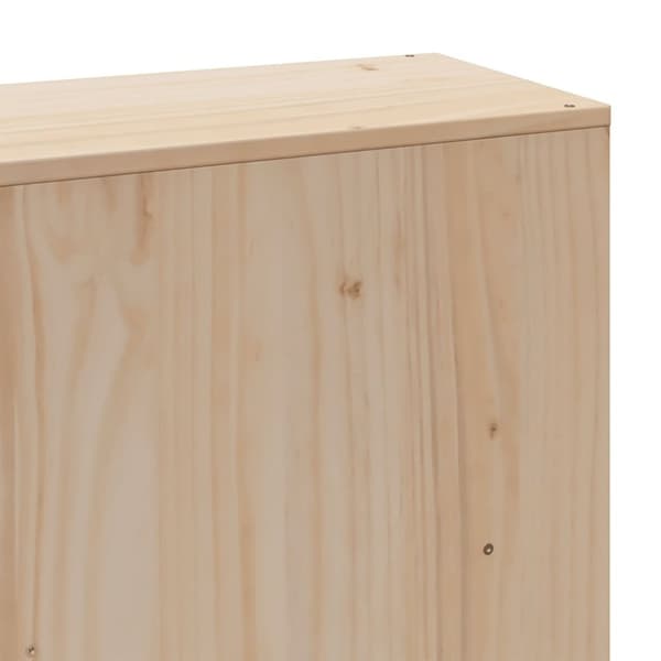 vidaXL Seng med bokhylle uten madrass 200x200 cm heltre furu