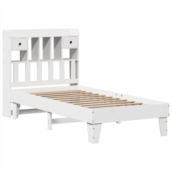 vidaXL Sengeramme uten madrass hvit 100x200 cm heltre furu