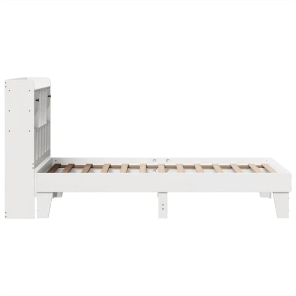 vidaXL Sengeramme uten madrass hvit 100x200 cm heltre furu