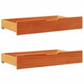Miniatyrbilde 7 av 11: vidaXL Sengeramme uten madrass voksbrun 120x200 cm heltre furu