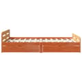 Miniatyrbilde 8 av 11: vidaXL Sengeramme uten madrass voksbrun 120x200 cm heltre furu