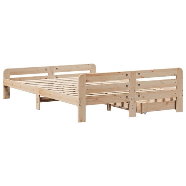 vidaXL Sengeramme uten madrass 150x200 cm heltre furu