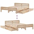Miniatyrbilde 10 av 11: vidaXL Sengeramme uten madrass 150x200 cm heltre furu