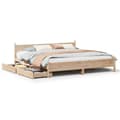Miniatyrbilde 3 av 11: vidaXL Sengeramme med madrass 200x200 cm heltre furu