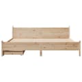 Miniatyrbilde 5 av 11: vidaXL Sengeramme med madrass 200x200 cm heltre furu