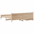 Miniatyrbilde 9 av 11: vidaXL Sengeramme med madrass 200x200 cm heltre furu
