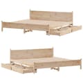 Miniatyrbilde 10 av 11: vidaXL Sengeramme med madrass 200x200 cm heltre furu
