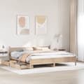 Miniatyrbilde 2 av 11: vidaXL Sengeramme med madrass 200x200 cm heltre furu