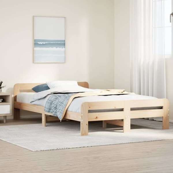 vidaXL sengeramme uden madras 120x200 cm massivt fyrretræ