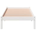 Pikkukuva 5 / 10: vidaXL Sängynrunko erikoispitkä ei patjaa valk. 100x210 cm täysi mänty