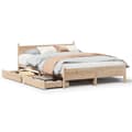 Miniatyrbilde 3 av 11: vidaXL Sengeramme uten madrass 120x190 cm heltre furu