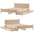 Miniatyrbilde 10 av 11: vidaXL Sengeramme uten madrass 120x190 cm heltre furu