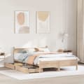 Miniatyrbilde 2 av 11: vidaXL Sengeramme uten madrass 120x190 cm heltre furu