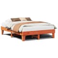 Miniatyrbilde 3 av 10: vidaXL Sengeramme uten madrass brun 150x200 cm heltre furu