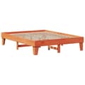 Miniatyrbilde 4 av 10: vidaXL Sengeramme uten madrass brun 150x200 cm heltre furu
